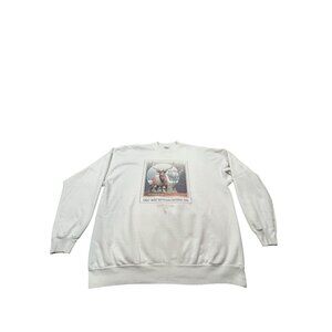 Vintage Hanes Mens 2XL White Sweatshirt 2002 Great Smoky Mountains National Park